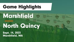 Marshfield  vs North Quincy  Game Highlights - Sept. 14, 2023