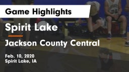 Spirit Lake  vs Jackson County Central  Game Highlights - Feb. 10, 2020