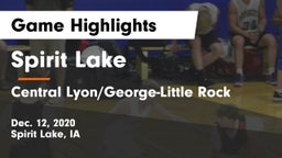 Spirit Lake  vs Central Lyon/George-Little Rock  Game Highlights - Dec. 12, 2020