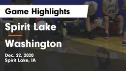 Spirit Lake  vs Washington  Game Highlights - Dec. 22, 2020
