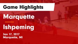 Marquette  vs Ishpeming Game Highlights - Jan 17, 2017