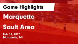 Marquette  vs Sault Area  Game Highlights - Feb 18, 2017