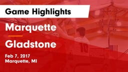 Marquette  vs Gladstone Game Highlights - Feb 7, 2017