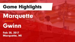 Marquette  vs Gwinn  Game Highlights - Feb 28, 2017