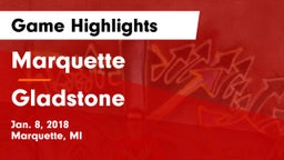 Marquette  vs Gladstone Game Highlights - Jan. 8, 2018