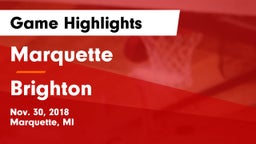 Marquette  vs Brighton  Game Highlights - Nov. 30, 2018
