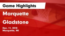 Marquette  vs Gladstone  Game Highlights - Dec. 11, 2018