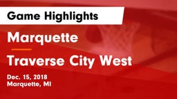 Marquette  vs Traverse City West Game Highlights - Dec. 15, 2018