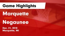 Marquette  vs Negaunee  Game Highlights - Dec. 21, 2018