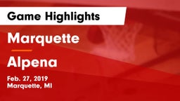 Marquette  vs Alpena  Game Highlights - Feb. 27, 2019