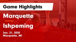 Marquette  vs Ishpeming  Game Highlights - Jan. 21, 2020