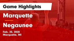 Marquette  vs Negaunee  Game Highlights - Feb. 20, 2020
