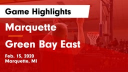 Marquette  vs Green Bay East  Game Highlights - Feb. 15, 2020