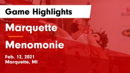 Marquette  vs Menomonie  Game Highlights - Feb. 12, 2021
