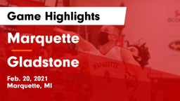 Marquette  vs Gladstone  Game Highlights - Feb. 20, 2021