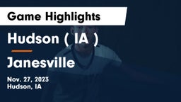 Hudson   ( IA ) vs Janesville  Game Highlights - Nov. 27, 2023