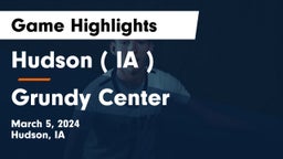 Hudson   ( IA ) vs Grundy Center  Game Highlights - March 5, 2024