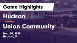 Hudson  vs Union Community  Game Highlights - Dec. 20, 2018