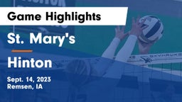 St. Mary's  vs Hinton  Game Highlights - Sept. 14, 2023