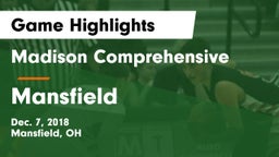 Madison Comprehensive  vs Mansfield  Game Highlights - Dec. 7, 2018