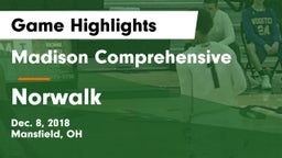 Madison Comprehensive  vs Norwalk  Game Highlights - Dec. 8, 2018