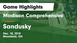 Madison Comprehensive  vs Sandusky  Game Highlights - Dec. 18, 2018