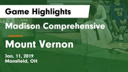Madison Comprehensive  vs Mount Vernon  Game Highlights - Jan. 11, 2019