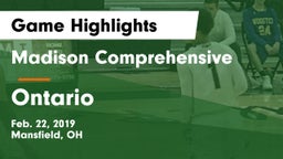 Madison Comprehensive  vs Ontario  Game Highlights - Feb. 22, 2019