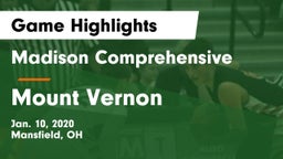 Madison Comprehensive  vs Mount Vernon  Game Highlights - Jan. 10, 2020
