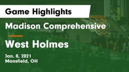 Madison Comprehensive  vs West Holmes  Game Highlights - Jan. 8, 2021