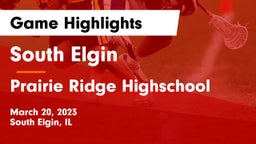 South Elgin  vs Prairie Ridge Highschool Game Highlights - March 20, 2023