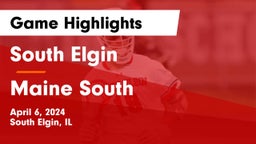 South Elgin  vs Maine South  Game Highlights - April 6, 2024