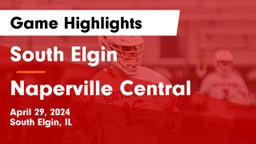 South Elgin  vs Naperville Central  Game Highlights - April 29, 2024