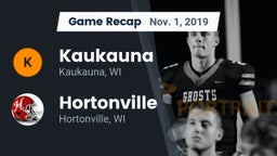 Recap: Kaukauna  vs. Hortonville  2019