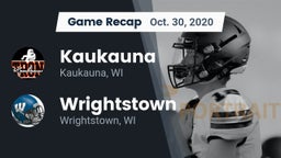 Recap: Kaukauna  vs. Wrightstown  2020