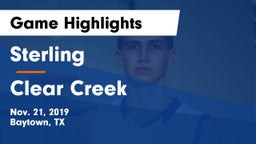 Sterling  vs Clear Creek  Game Highlights - Nov. 21, 2019