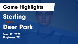 Sterling  vs Deer Park  Game Highlights - Jan. 17, 2020