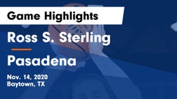 Ross S. Sterling  vs Pasadena  Game Highlights - Nov. 14, 2020
