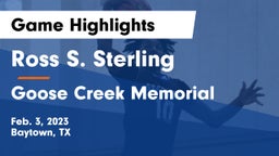Ross S. Sterling  vs Goose Creek Memorial  Game Highlights - Feb. 3, 2023