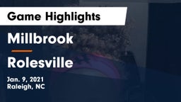 Millbrook  vs Rolesville  Game Highlights - Jan. 9, 2021