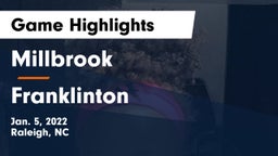 Millbrook  vs Franklinton  Game Highlights - Jan. 5, 2022