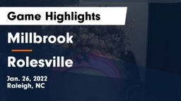 Millbrook  vs Rolesville  Game Highlights - Jan. 26, 2022