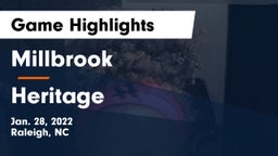 Millbrook  vs Heritage  Game Highlights - Jan. 28, 2022