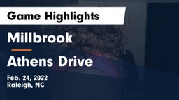 Millbrook  vs Athens Drive  Game Highlights - Feb. 24, 2022