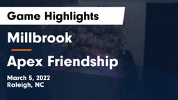 Millbrook  vs Apex Friendship  Game Highlights - March 5, 2022