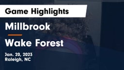 Millbrook  vs Wake Forest  Game Highlights - Jan. 20, 2023