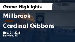 Millbrook  vs Cardinal Gibbons  Game Highlights - Nov. 21, 2023