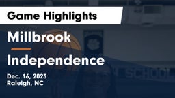 Millbrook  vs Independence  Game Highlights - Dec. 16, 2023