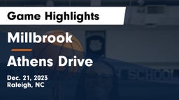 Millbrook  vs Athens Drive  Game Highlights - Dec. 21, 2023