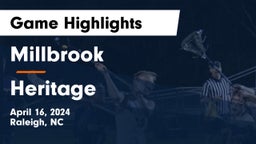 Millbrook  vs Heritage  Game Highlights - April 16, 2024